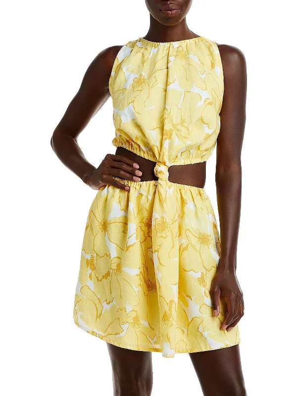 Exclusive Offers You’ll Love!Womens Floral Print Above Knee Mini Dress