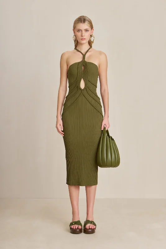 More Discounts, More Joy!AVERY KNIT DRESS - SERPENT