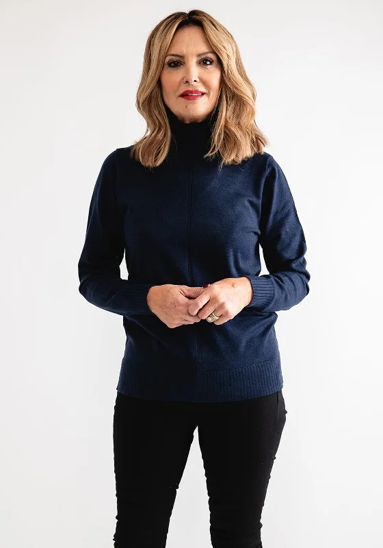 Mega Sale Happening Now!Barbara Lebek Polo Neck Sweater, Navy