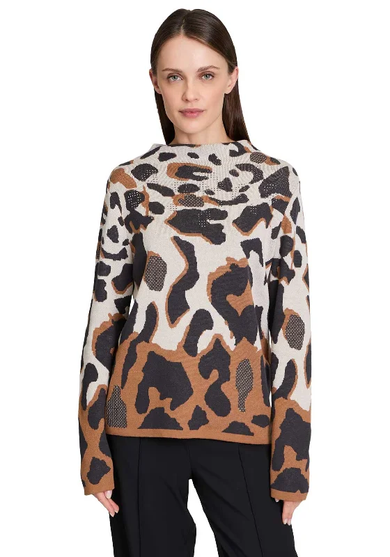 Enjoy Huge Discounts Now!Betty Barclay Embellished Leopard Print Jumper, Brown
