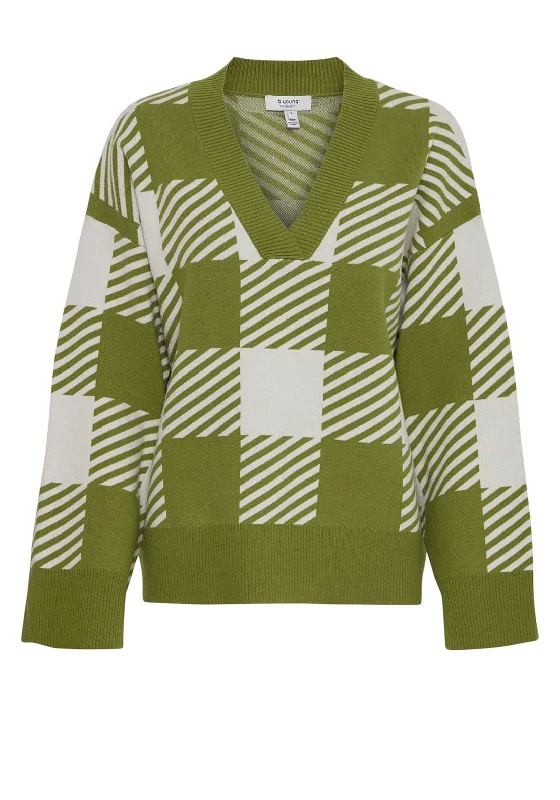 New Discounts Just Dropped!b.Young Miran Printed Jumper, Green