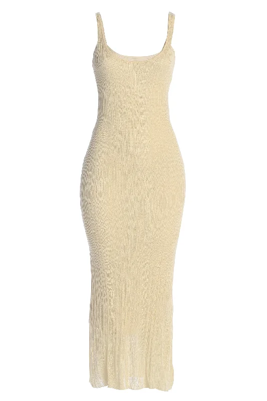 Huge Savings – Act Now!Cream Luna Sheer Maxi Dress