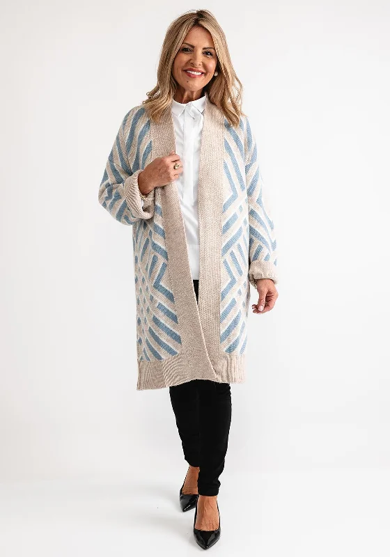 Stock Up and Save!D.e.c.k by Decollage One Size Knit Open Cardigan, Beige