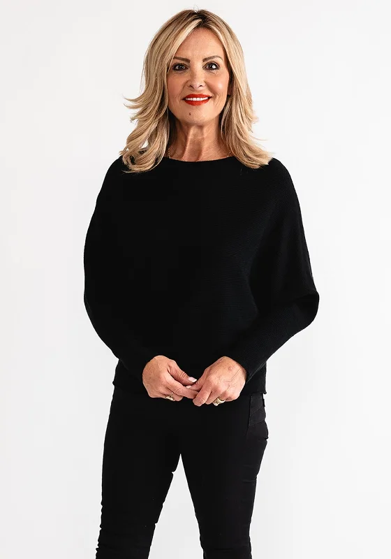 Must-Have Deals Inside!D.E.C.K By Decollage One Size Ribbed Sweater, Black