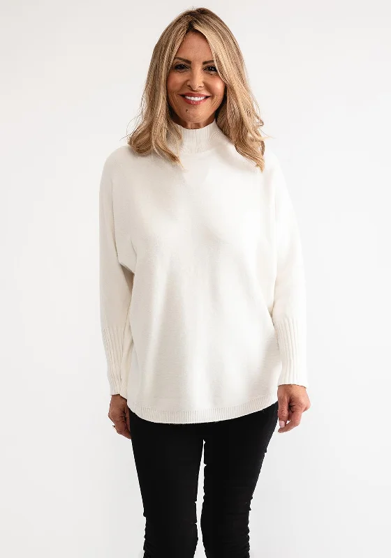 Get It Before It’s Gone!D.e.c.k by Decollage One Size Polo Neck Jumper, Cream
