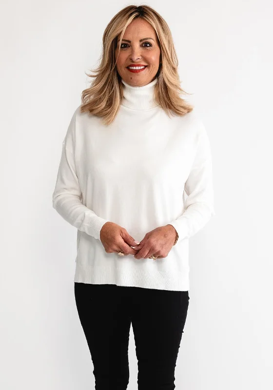 Find Your Perfect Deal Today!D.E.C.K By Decollage One Size Roll Neck Sweater, Cream