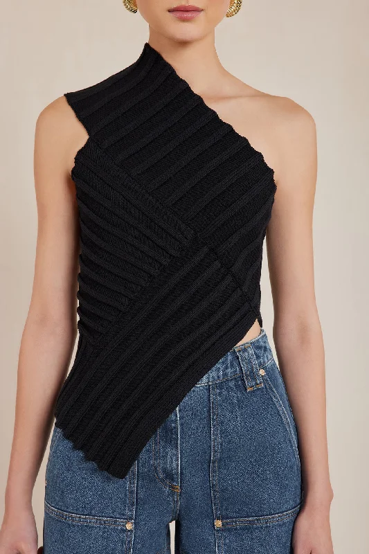Buy One, Get One Free!DEL KNIT TOP - BLACK