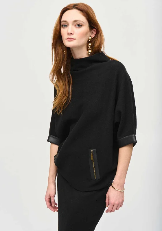 Shop Before It’s Gone!Joseph Ribkoff High Neck Dolman Sleeve Jumper, Black
