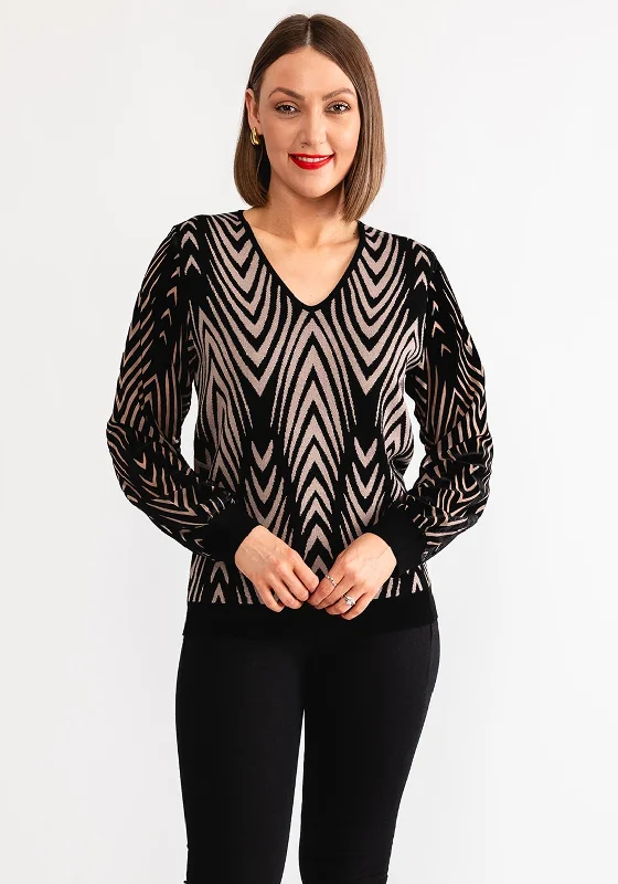 Your Favorite Items on Sale Now!Leo and Ugo Zebra Print Velvet Sleeve Jumper, Black