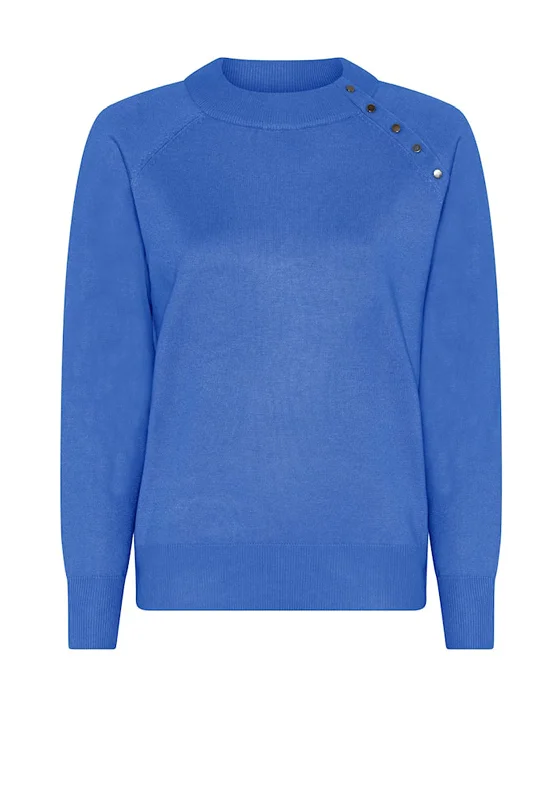 Stock Up and Save!Micha Studded Basic Knit Jumper, Blue