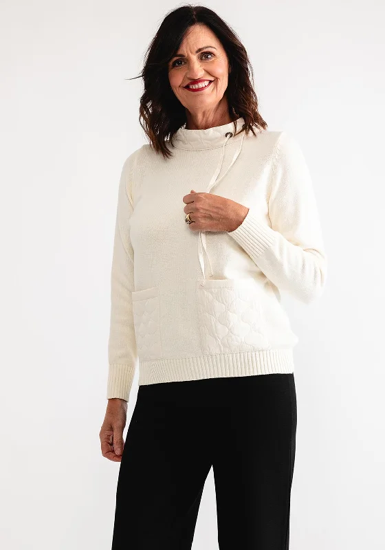 Snag the Best Prices Now!Micha Pocket Detail High Neck Jumper, Cream