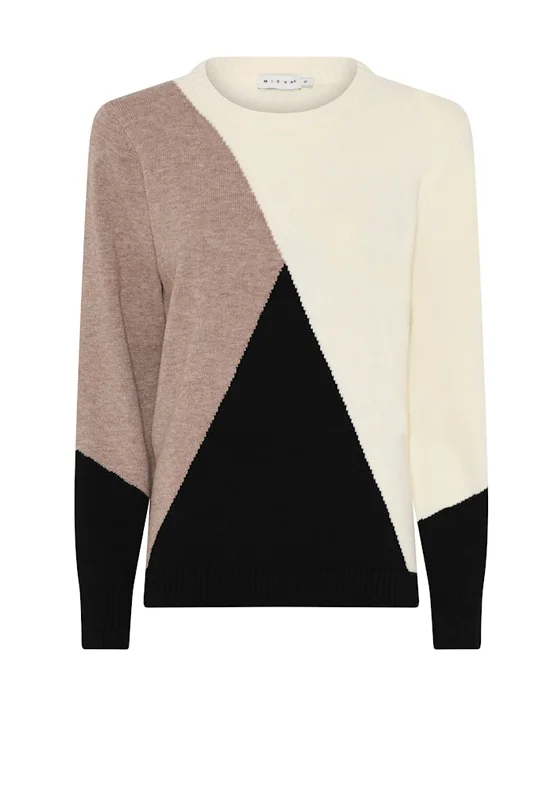 Enjoy Huge Discounts Now!Micha Colour Block Cosy Knit Jumper, Neutral