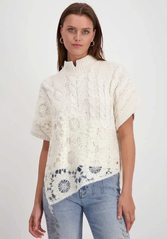 Shop Today, Save Tomorrow!Monari Floral Sequin Cable Knit Sweater, Cream