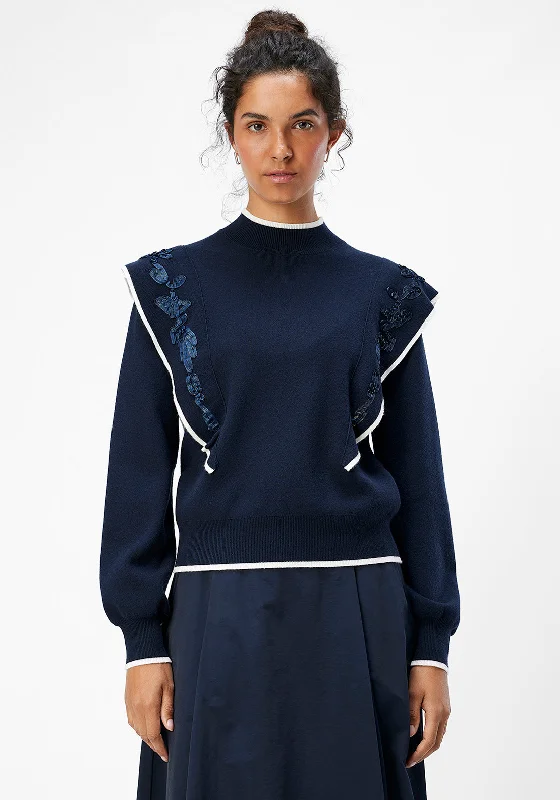 Special Offer – Act Fast!Object Selmaya Knit Long Sleeve Jumper, Navy