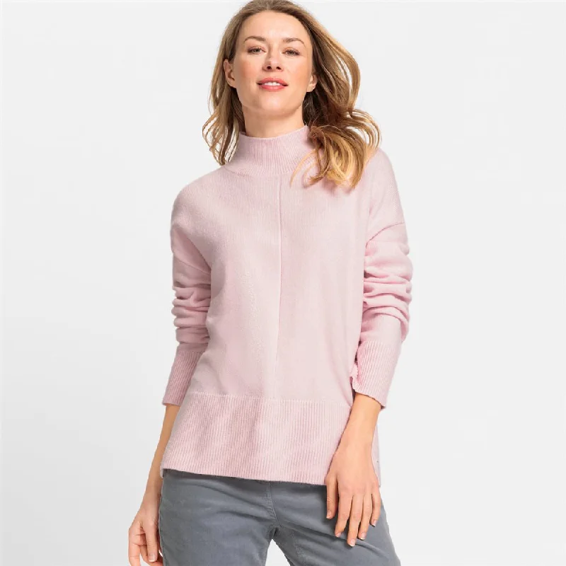 Your Wallet Will Thank You!Olsen High Neck Knit Jumper, Pink