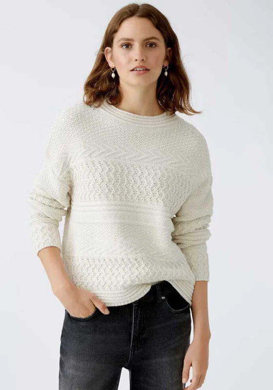 Shop Early, Save Big!Oui Textured Knit Jumper, Off White