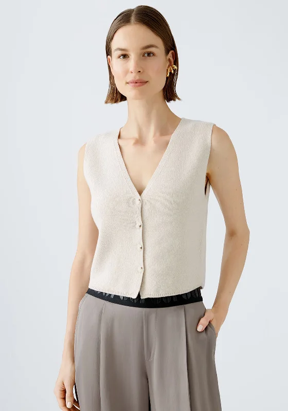 Today’s Deals, Tomorrow’s Regrets!OUI Wool Blend Knit Waistcoat, Beige