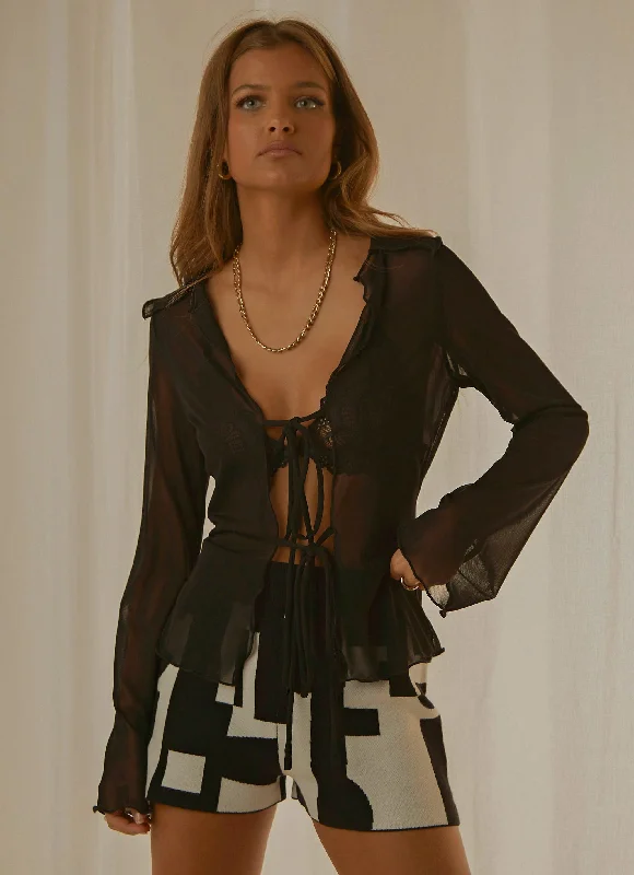 Get More for Less!Parisian Balcony Tie Top - Black