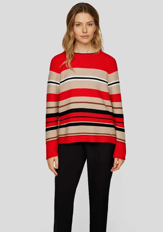 Get It Before It’s Gone!Rabe Striped Long Sleeve Jumper, Red Multi