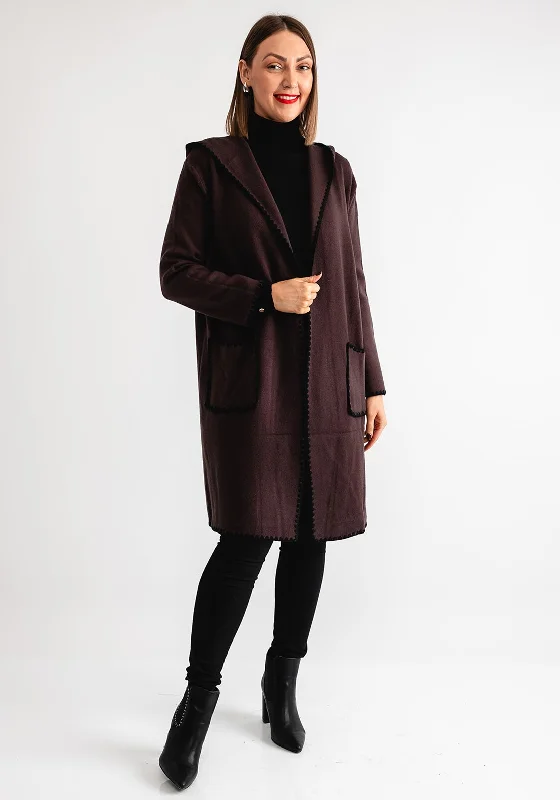 Exclusive Savings This Week!Serafina Collection Scallop Trim Knit Cardigan, Brown
