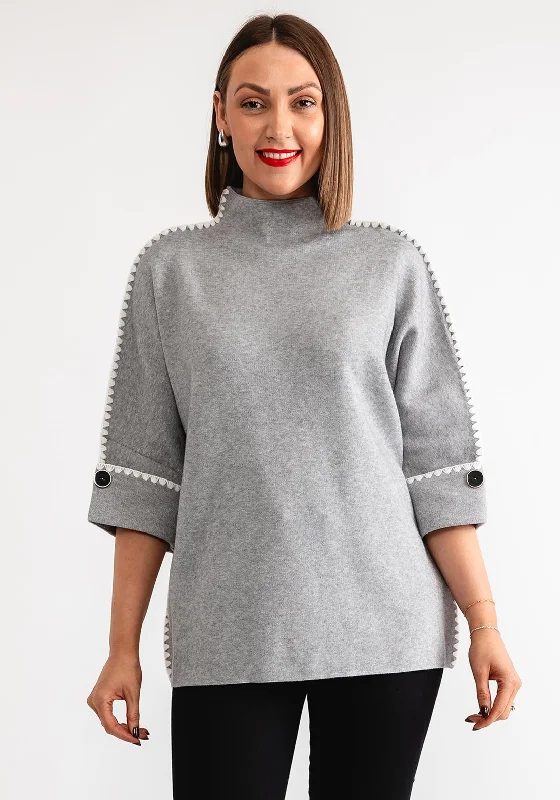 Enjoy Huge Discounts Now!Serafina Collection Scalloped Trim Jumper, Grey