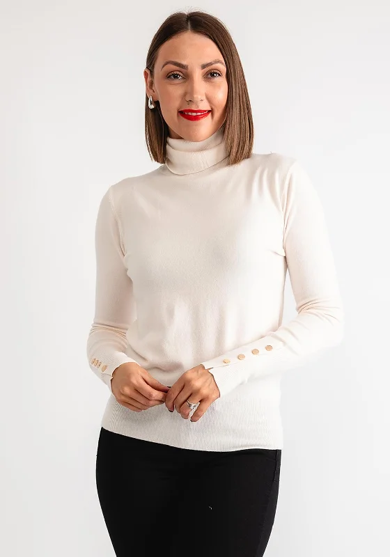 Act Fast – Limited Time Savings!Serafina Collection Polo Neck Sweater, Cream