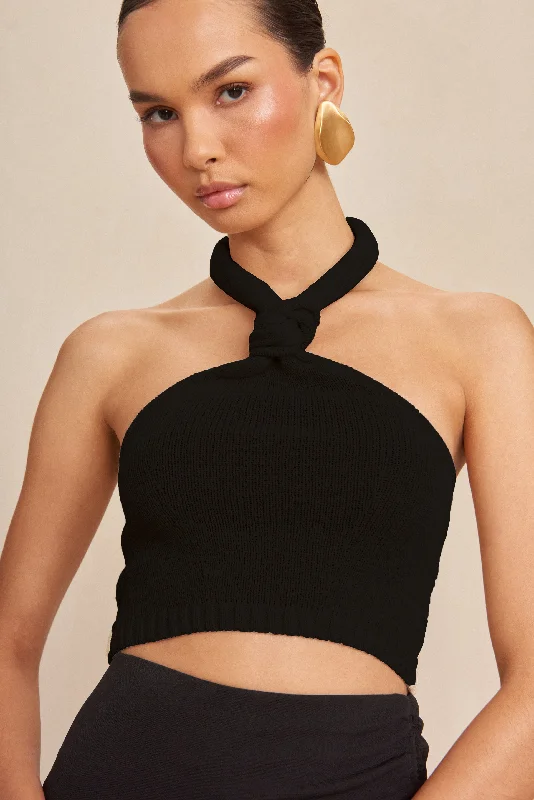 The Sale You’ve Been Waiting For!SORINE KNIT TOP - BLACK