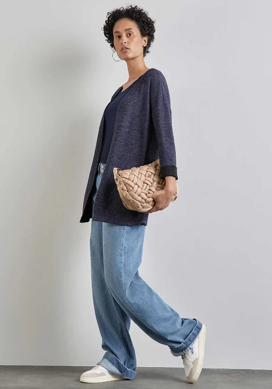 Get More for Less!Street One Open Front Cardigan, Navy Marl