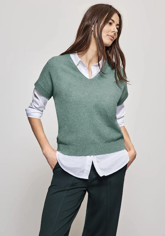 Huge Price Cuts Await!Street One Fine Knit Sleeveless Sweater, Mint