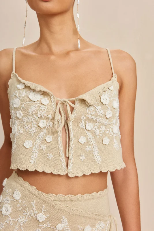 Get the Best for Less!TIFFANIE KNIT TOP - BEACH COMBO