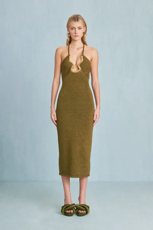 Hottest Discounts of the Year!VALMA KNIT DRESS - SERPENT