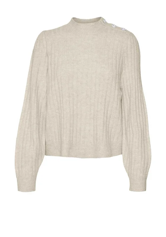 Get the Best for Less!Vero Moda Elya Embellished Detail Jumper, Beige