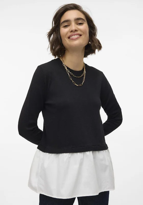 Buy More, Save More!Vero Moda Jose 2-in-1 Sweater and Shirt, Black