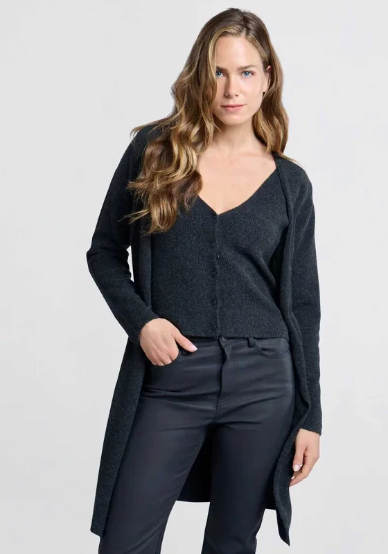 Every Deal is a Steal!Yaya Knitted Cardigan and Waistcoat Twinset, Grey