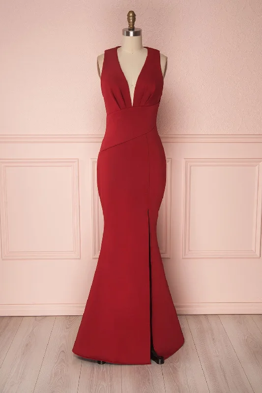 Grab Yours Before It’s Too Late!Camila Fire | Dark Red Mermaid Gown