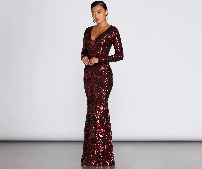 Save Like Never Before!Cecile Sequin Formal Gown