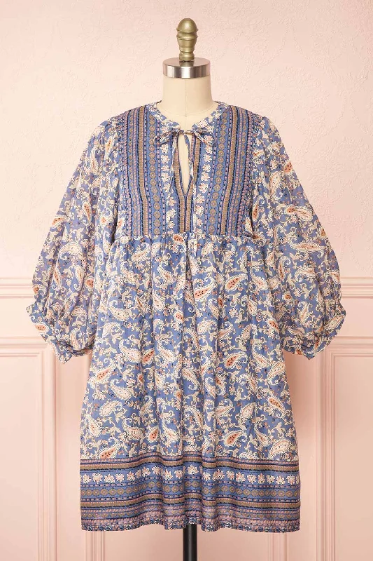 Unmissable Offers Await!Chantale | Paisley Print Short Dress