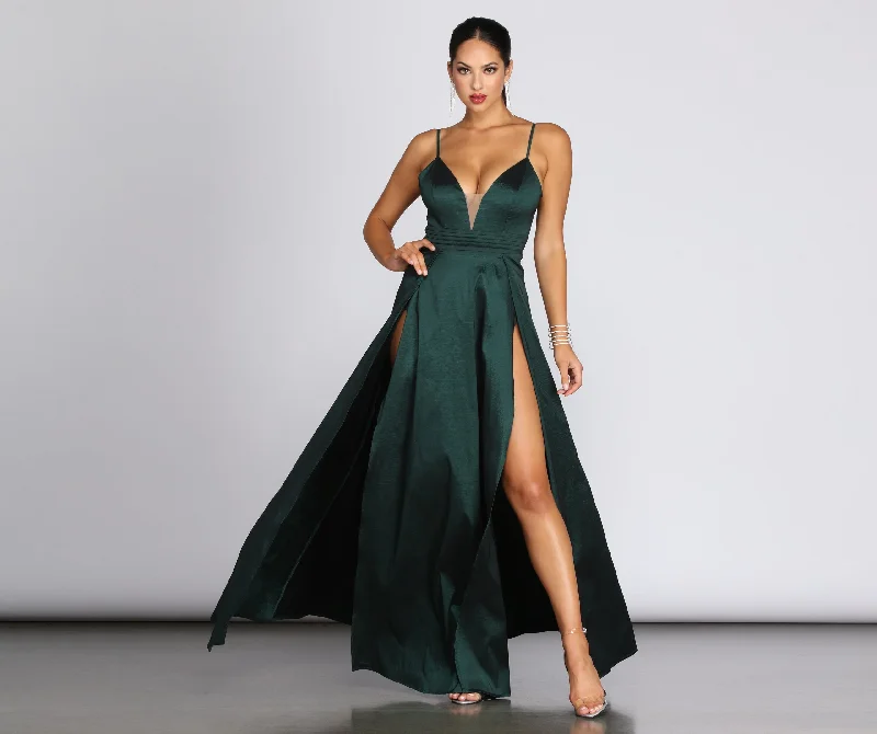 Great Deals, Just for You!Charlie A-Line Double Slit Formal Dress