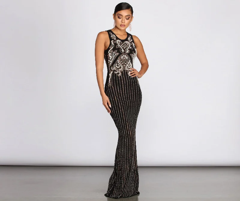 Amazing Prices You Can’t Resist!Deleah Formal Sleeveless Pearl Dress