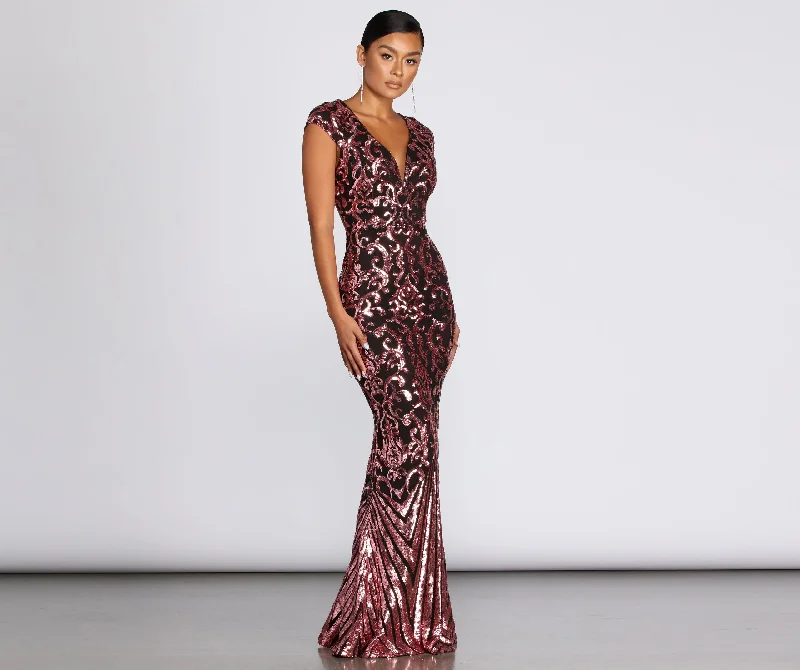 Crazy Discounts Inside!Elsie Formal Open Back Sequin Dress