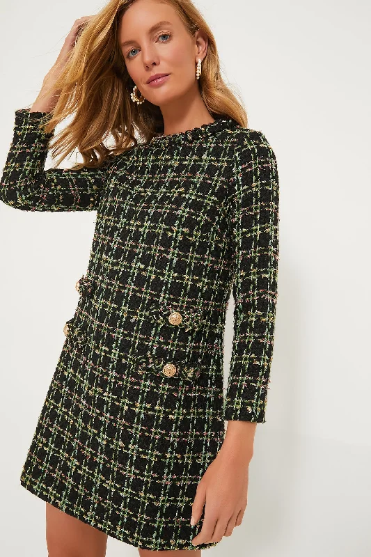 The Best Deals Won’t Wait!Holly Tinsel Tweed Long Sleeve Jackie Dress