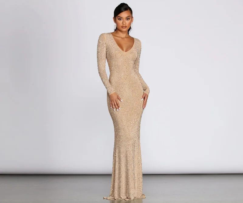Shop Today, Save Tomorrow!Jazzy Formal Heat Stone Dress