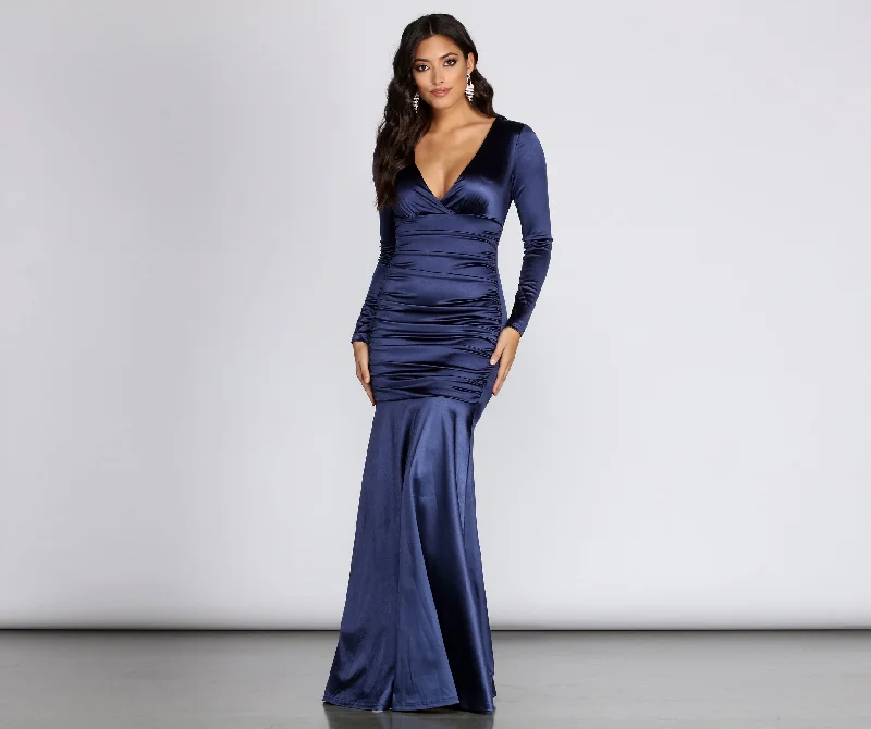 Great Deals, Just for You!Katherine Formal Satin Ruched Dress