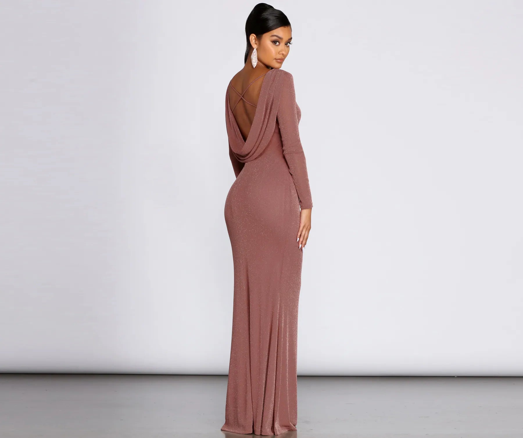 Flash Sale – Act Fast!Kyra Glitter Long Slim Gown