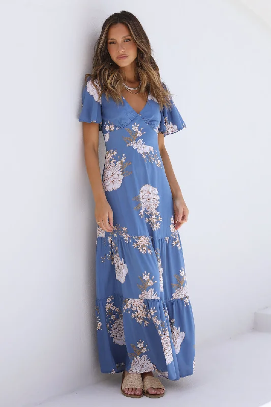 Your Shopping Wish, Our Discount Command!Love Again Maxi Dress Blue