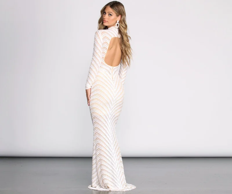 Great Deals, Just for You!Madeline Sequin Mesh Formal Dress