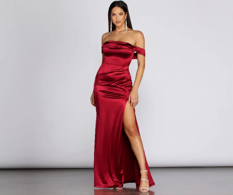 Shop Early, Save Big!Madonna Satin Evening Gown