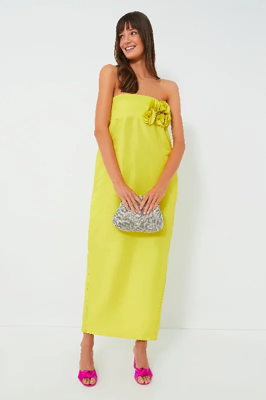 Steals and Deals Await!Neon Yellow Rosseta Dress
