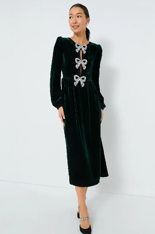 Exclusive Deals Just for You!Racing Green Camille Bows Dress