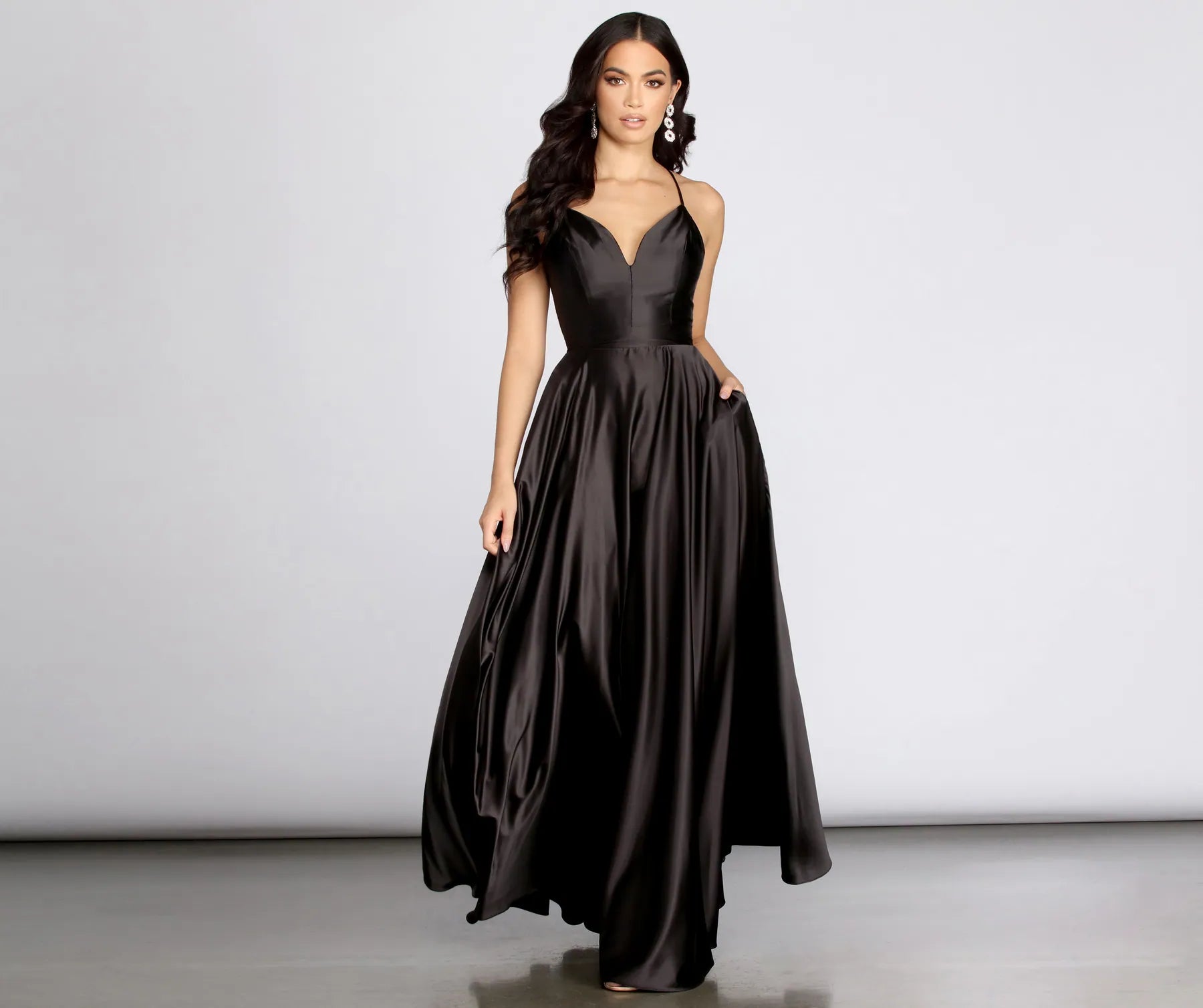 Score Big Savings Today!Rowanne Satin A-Line Gown